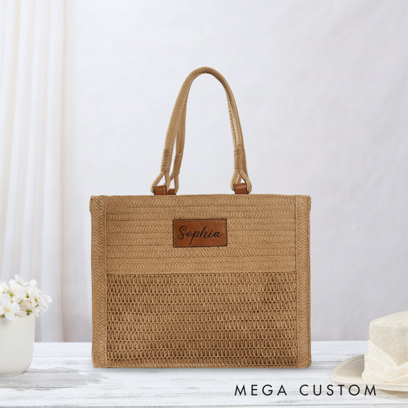 Personalized Canvas Tote Bag with Name Custom Name Bag Canvas Tote Bag Gift for Her Gift for Mother Wife