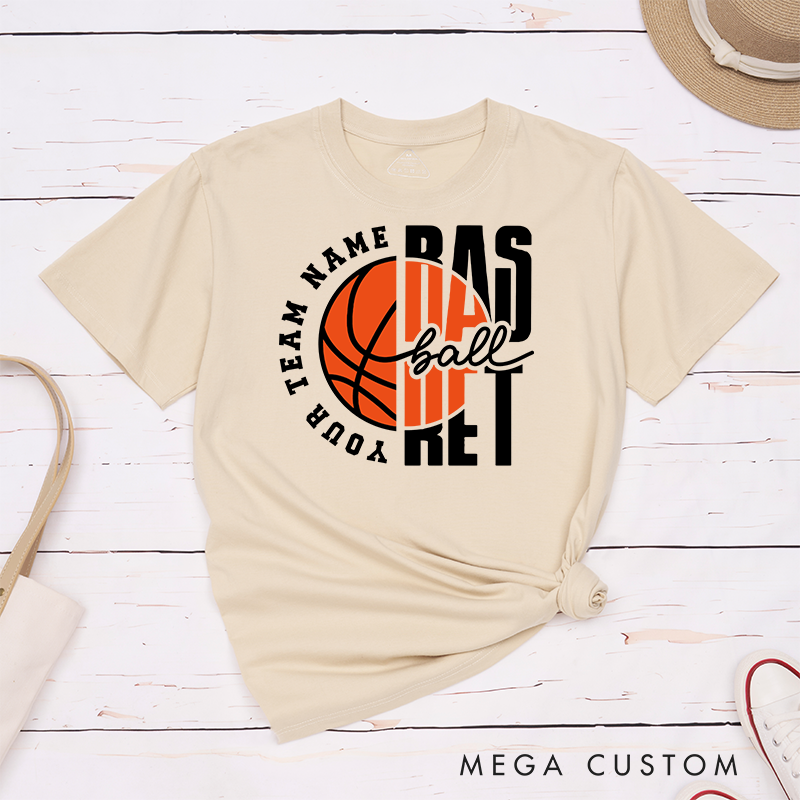 Personalized Basketball Team T-Shirt with Custom Name for Men and Women