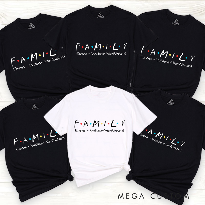 Personalized Classic TV Show Inspired Christmas Family Matching Classic T-Shirts Group Tshirts Movie Holiday Shirt