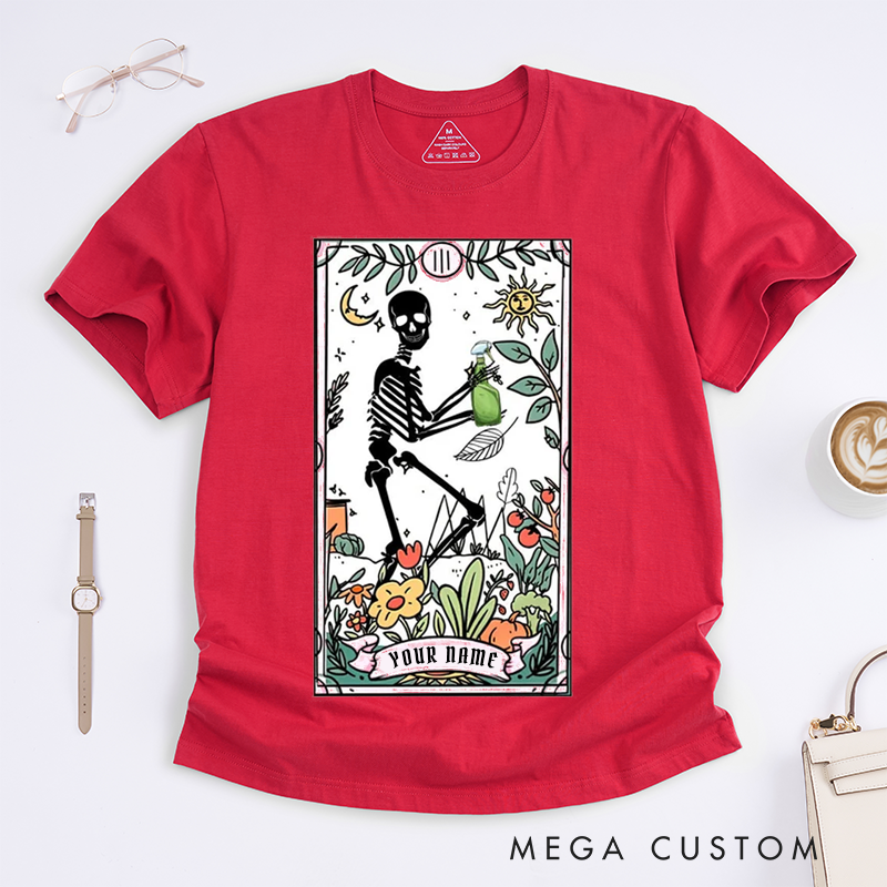 Personalized Tarot Lovers Classic T-Shirts Plant Lover Tarot Card T-shirts Garden Lover Gift