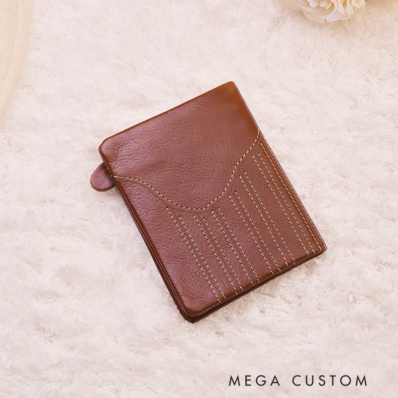 Personalized Leather Wallet for Women Engraved Leather Wallet with Name Women Clutch Purse Money Bag Leather Pouch Unique Gift for Her Birthday Gifts