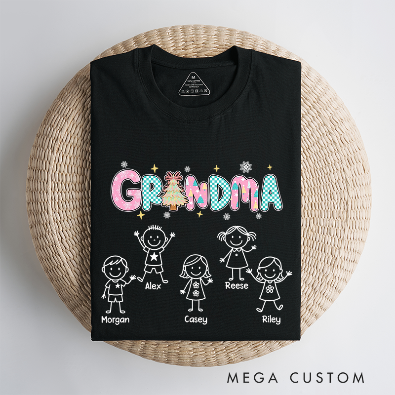 Personalized Grandma Sweethearts Classic T-Shirt Christmas Gift for Mom Grandma