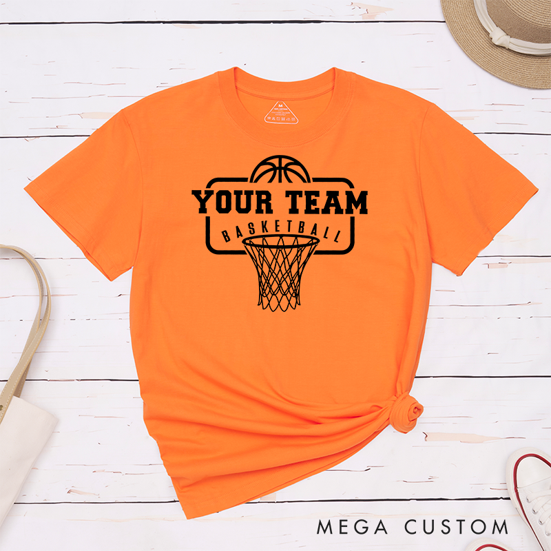 Personalized Basketball Uniform Style T-Shirt with Your Team Name