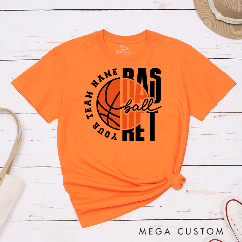 Personalized Basketball Team T-Shirt with Custom Name for Men and Women