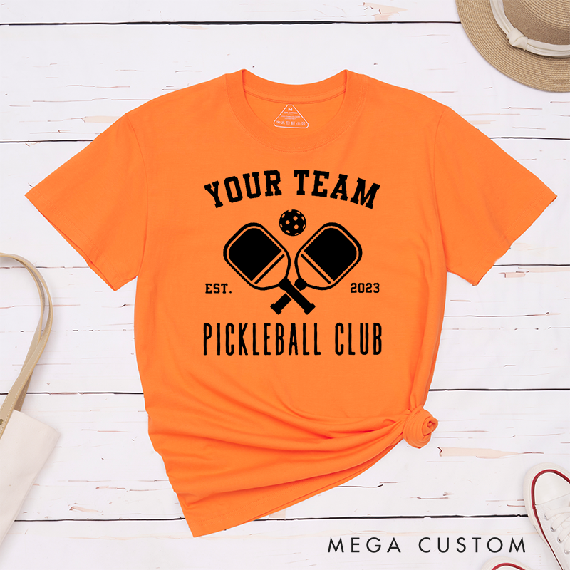 Personalized Pickleball Team T-Shirt with Customize Your Team Name and Year