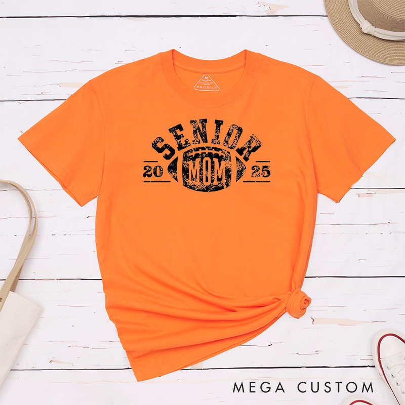 Personalized American Football and Rugby Senior T-Shirts with Featuring Custom Year and Text- Celebrate the Class of Your Champion