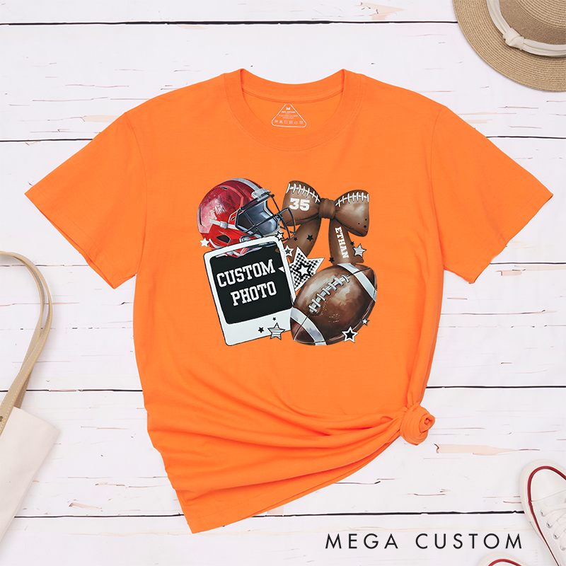 Personalized American Football and Rugby T-Shirts with Custom Team Name and Numbers-Love Those Friday Night Lights