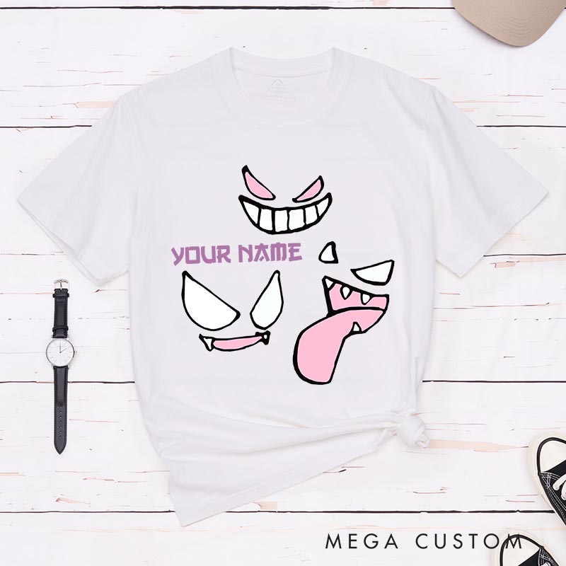 Personalized Gamer Ghost Type Classic T-Shirts Video Game Tshirt for Gamers Anime Lovers 90s Japanese Style