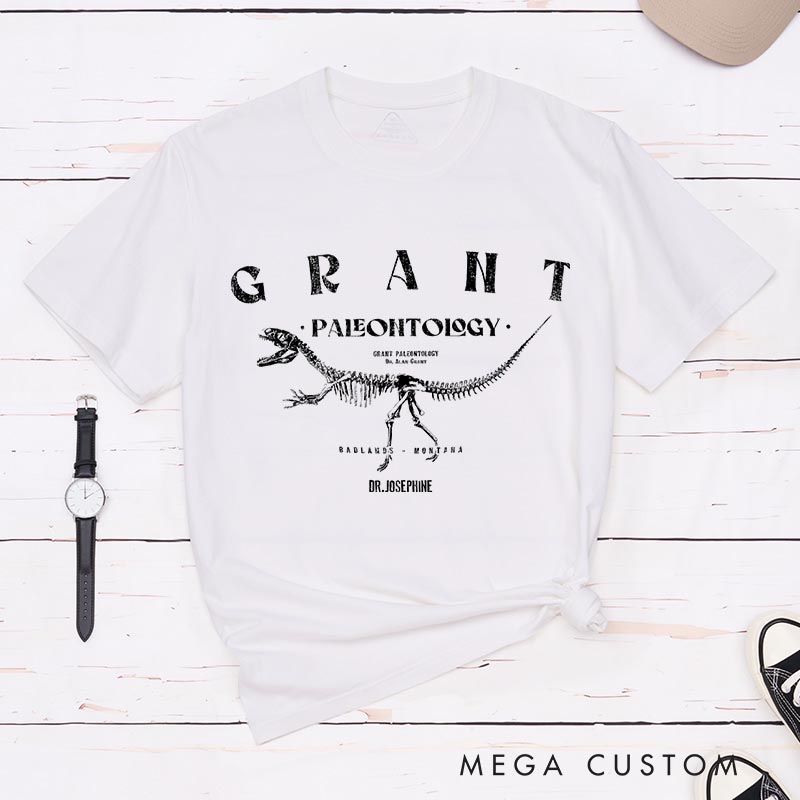 Personalized Grant Paleontology Movie Classic T-Shirts Dinosaur Tshirt for Movie Lovers 90s National Park