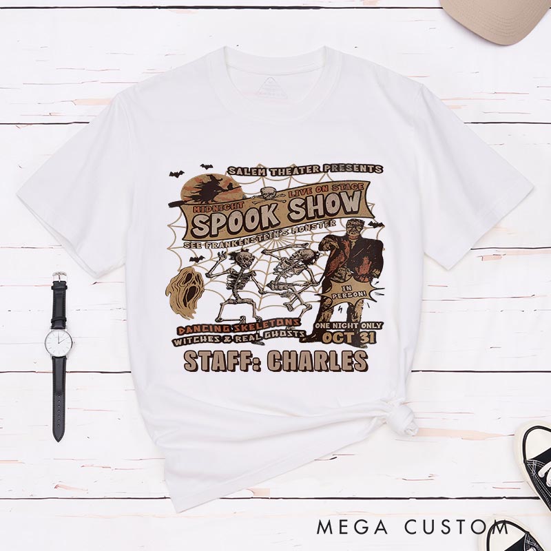 Personalized Spooky Show Classic T-Shirts Horror Movie Tshirt Vintage Horror Movie Shirt