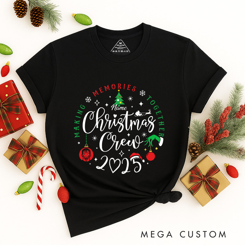 Personalized Classic Christmas Movie Inspired Christmas Crew Family Matching Classic T-Shirts Group Tshirts Movie Holiday Shirt