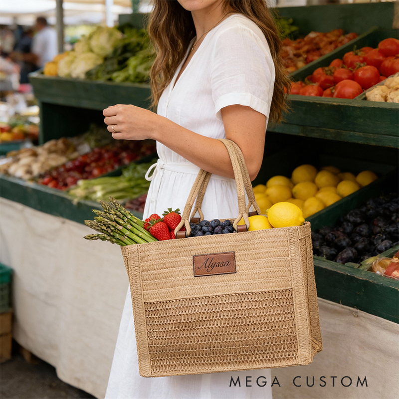 Personalized Canvas Tote Bag with Name Custom Name Bag Canvas Tote Bag Gift for Her Gift for Mother Wife