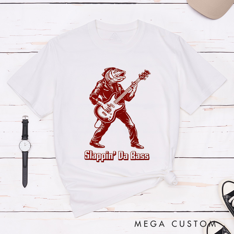 Personalized Classic T-Shirts Slappin' Da Bass T-Shirt Vintage Music Graphic Tee for Music Lovers