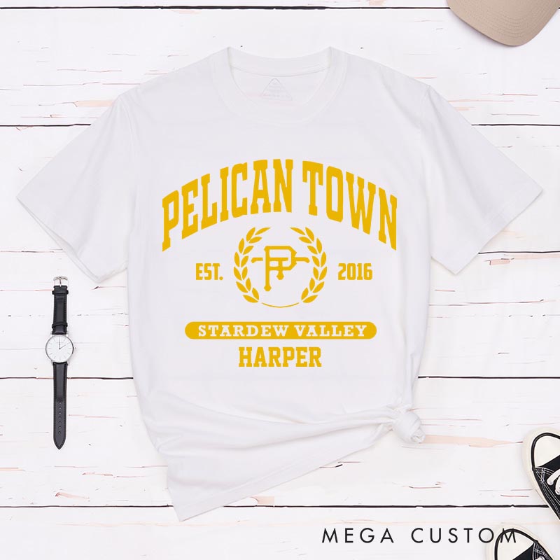 Personalized Pelican Town Game Classic T-Shirts Farming Gamer Tshirt Valley Geek Gaming Nerd Shirt