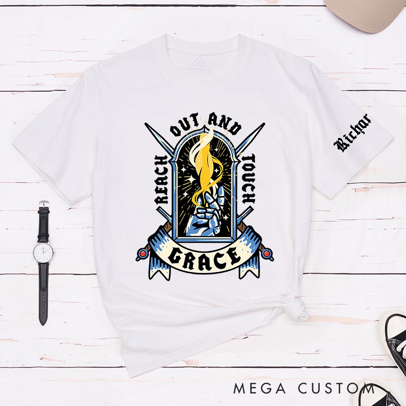 Personalized Reach out and Touch Grace Gothic Game Classic T-Shirts Video Game Tshirt Undead Shirt Halloween