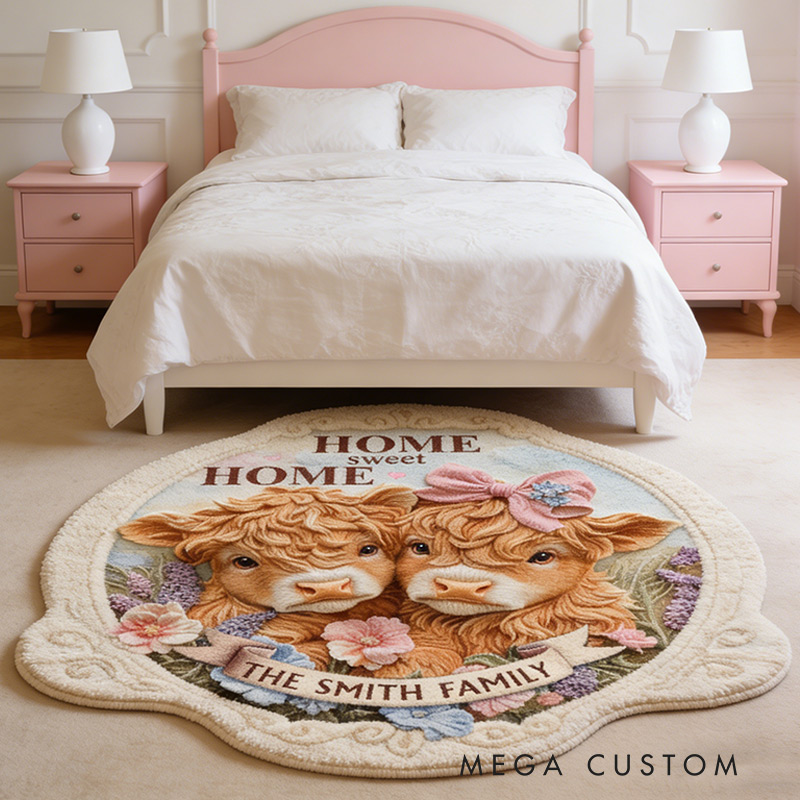 Personalized Home Sweet Home Doormat Custom Mat with Name for Family Couple Gift Housewarming Gift