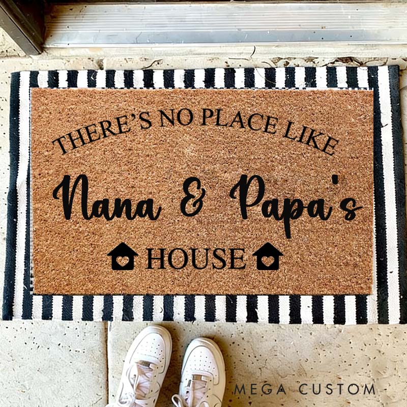 Personalized Nana And Papa House Doormat Welcome Doormat Custom Housewarming Gift