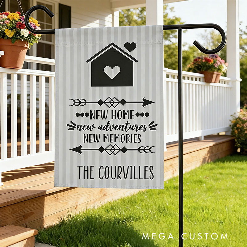 Personalized New Home Garden Flag Closing Gift Housewarming Realtor Gift for New Memories