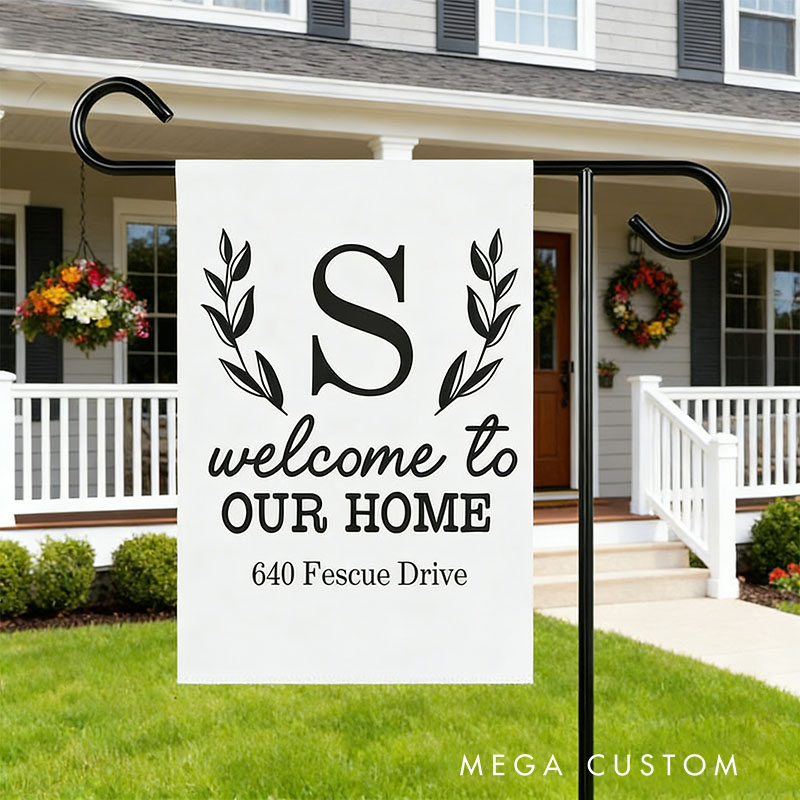 Personalized Last Name Garden Flag Custom Address Home Decor