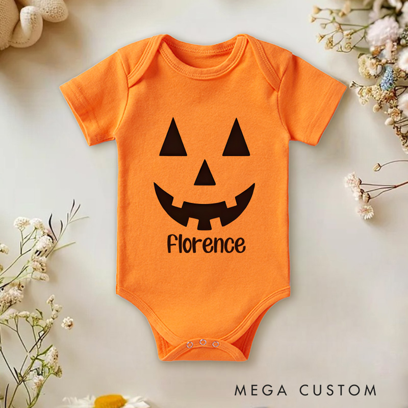 Personalized Halloween Lantern Baby Onesie Funny Cute Gift