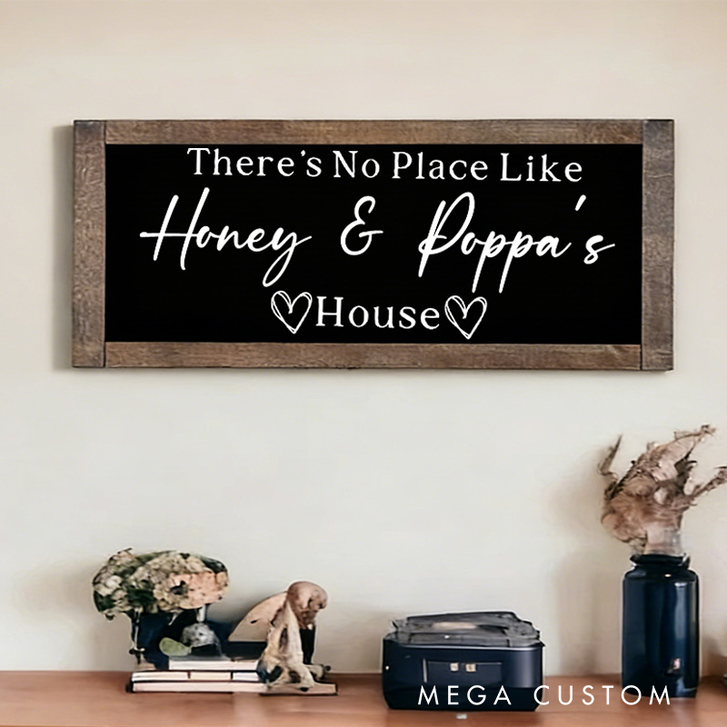 Personalized There's No Place Like Grandma & Grandpa's House Grandparents Sign Grandparents Gift Grandma and Grandpa Sign Gift For Grandma