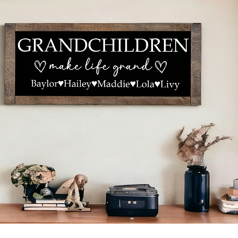 Personalized Grandchildren Sign Grandchildren Make Life Grand Sign Grandparents Sign Grandparents Gift Grandma and Grandpa Sign