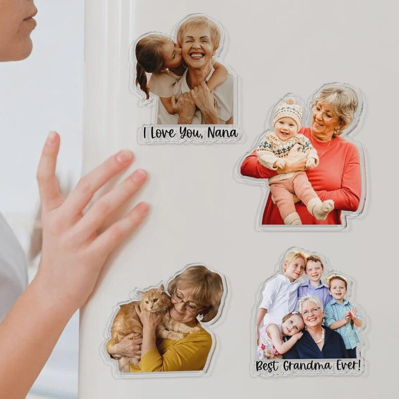 Personalized Family Photo Stickers Custom Magnetic Picture Decals for Refrigerator Home Decor Unique Gift for Anniversary Birthday or Special Occasion
