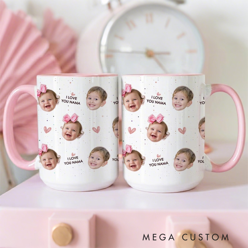 Personalized Photo Mug Custom Coffee Mug Baby Face Cup Custom Baby Mug Unique Photo Gift Grandma Gift Grandpa Gift Custom Picture Mug
