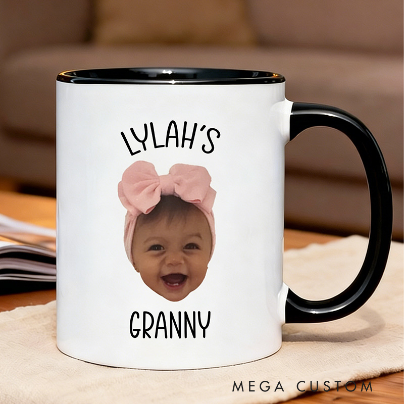 Personalized Baby Face Photo Mug For Grandpa Baby Face Coffee Mug Grandma Mug Gift Custom Face Mug For Fathers Day