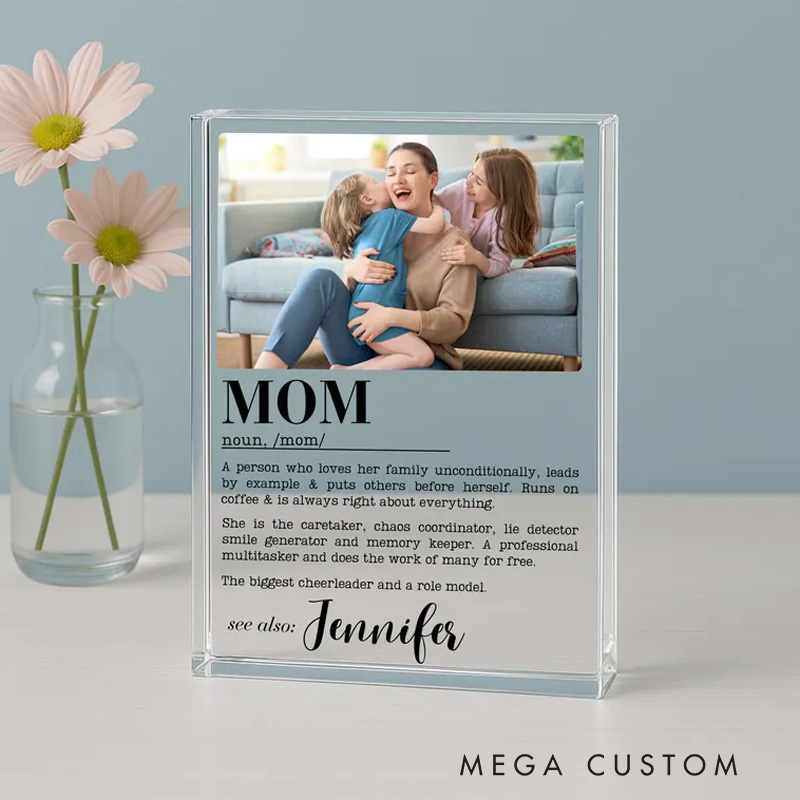 Personalized Mom Definition Mother's Day Gift from Kids Sentimental Gifts for Mom Birthday Christmas Gift for Mom Acrylic Photo Block