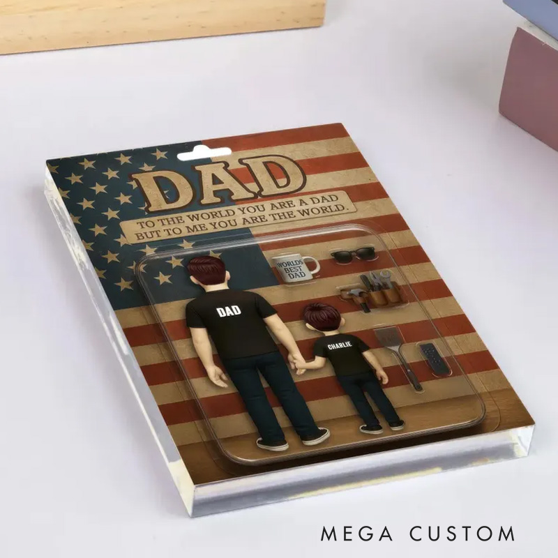 Personalized Dad Acrylic Block Plaque Father's Day Gift