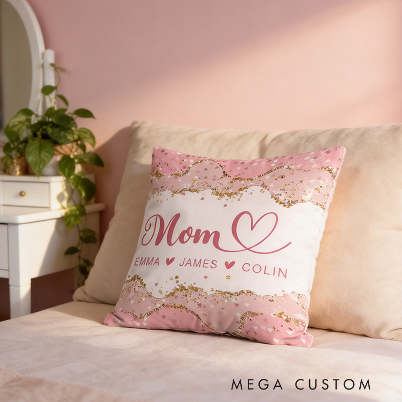 Personalized Mother's Day Pillow Mom Pillow Gift Mothers Day Gift For Mom Mama Pillow Gifts Mom Gifts From Kids Unique Mom Gift