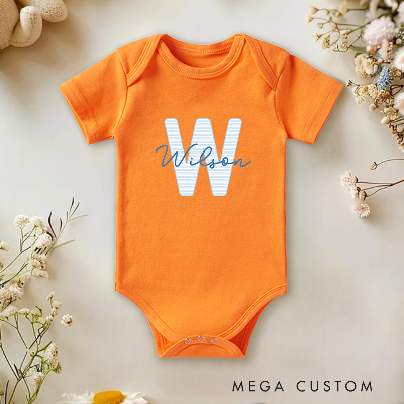 Personalized Name Design with Stylish Letter Baby Onesie