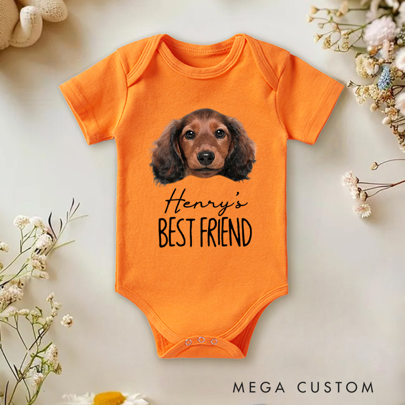 Personalized Best Friend Puppy Baby Onesie Funny Baby Gift