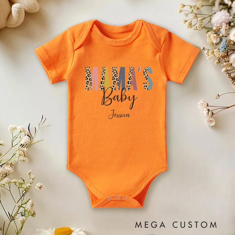 Personalized Mama’s Baby Sweet and Floral Inspired Family Design for Moms and Babies Baby Onesie