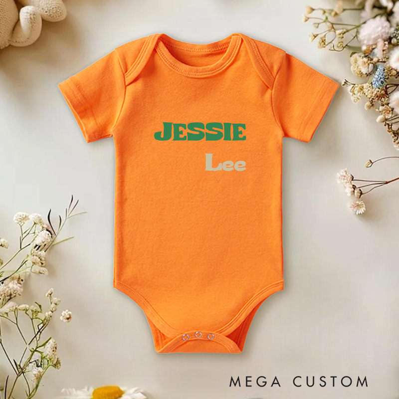 Personalized Name Simple and Modern Design for Babies Baby Onesie  