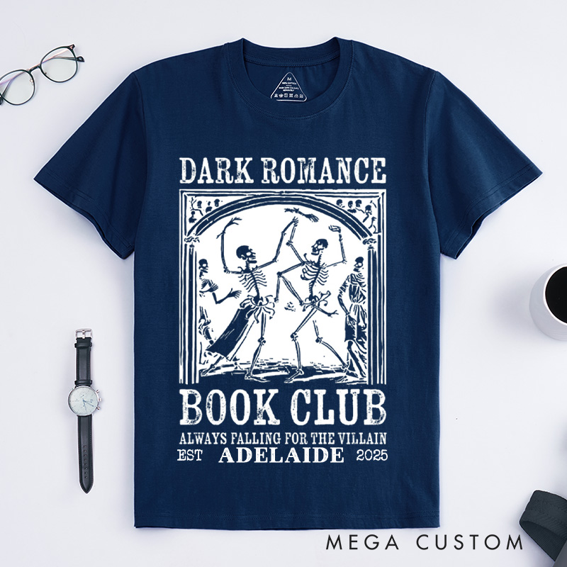 Personalized Dark Romance Book Club Classic T-Shirts, Trendy Literature Shirt Romance Book Shirt Dark Academia Tee Book Lover Gift