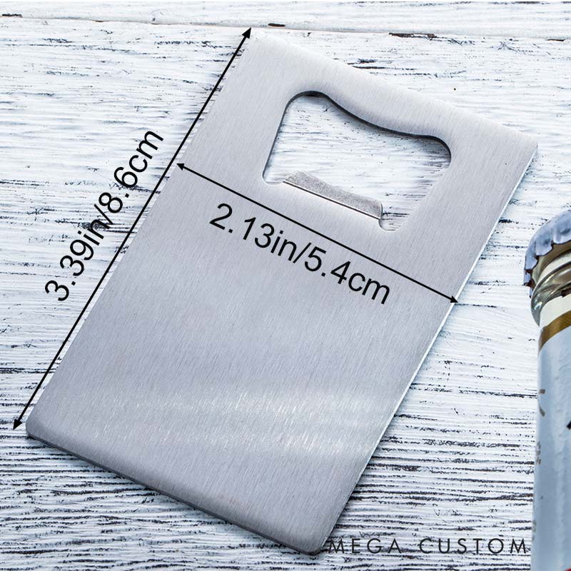 Personalized Credit Card Bottle Opener Stainless Steel Wedding Favor First Home Gift for Couple Housewarming Gift