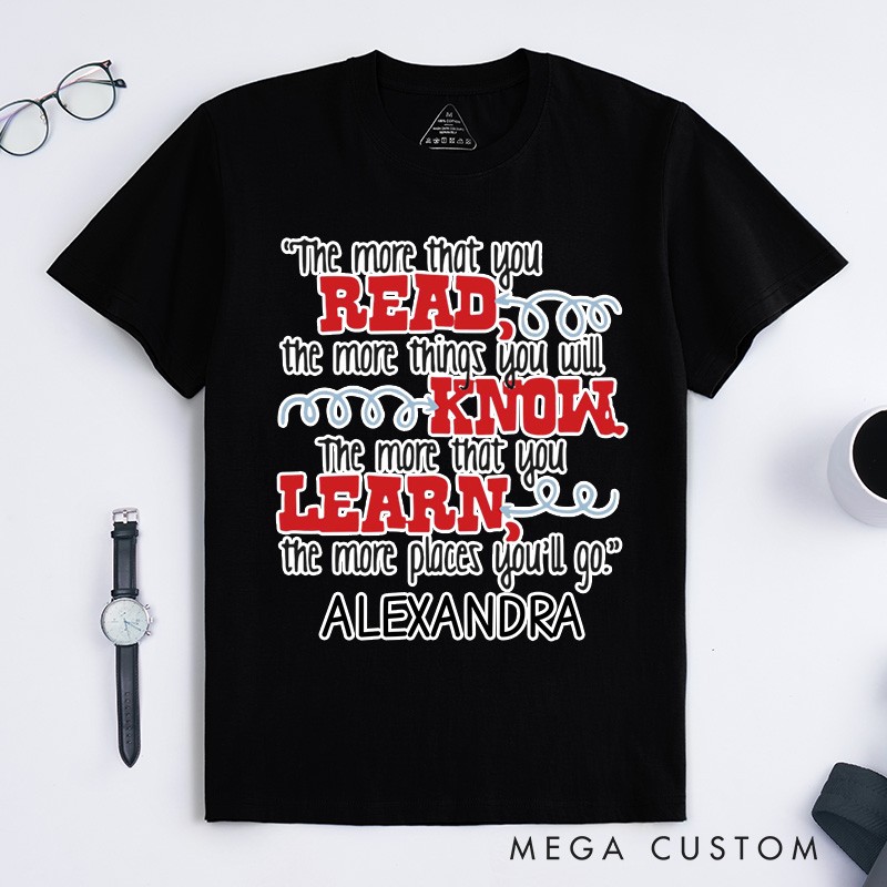 Personalized the More That You Read Classic T-Shirts Librarian T-Shirt Reading Lover Shirt Book Lover Shirt Librarian Shirt for Reader