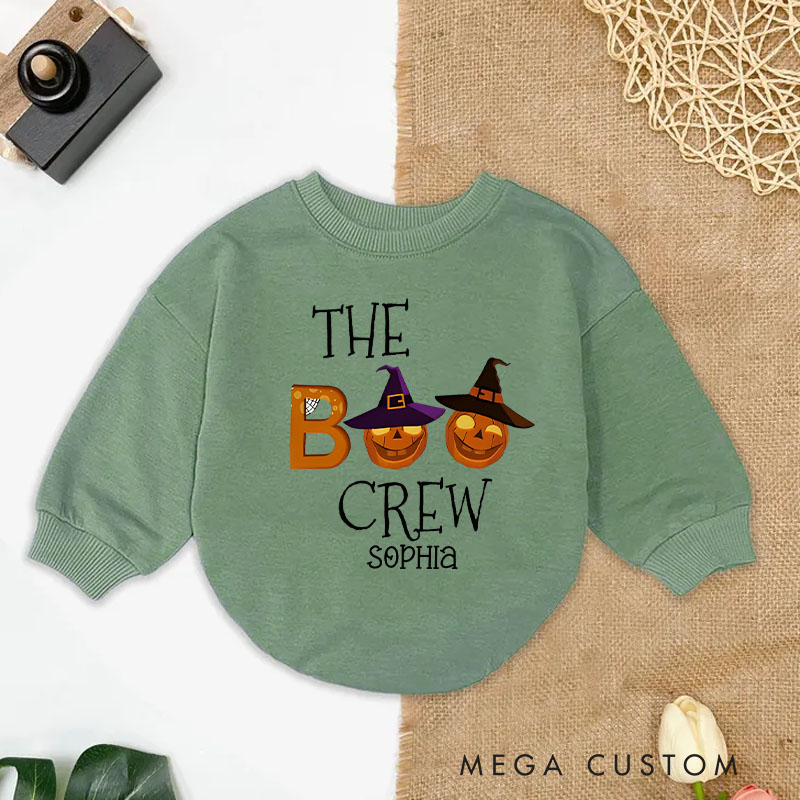 Personalized Halloween The Boo Crew Illustration Family Baby Bodysuit