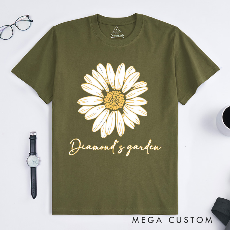 Personalized Daisy Classic T-Shirts Wildflower Shirt Floral Shirt Gift Plant Lover Gift Gardening Lover Gift Flower Tee Plant Lover Tee