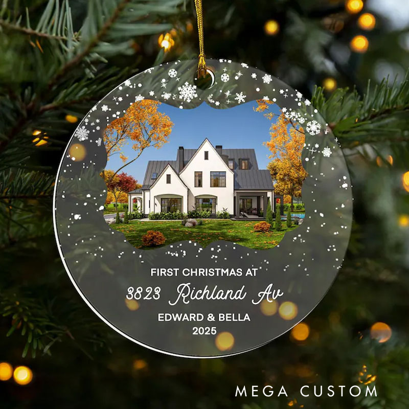 Personalized New Home Ornament Personalized New Home Christmas Ornament Custom First Christmas Home Ornament New Home Ornament Gift