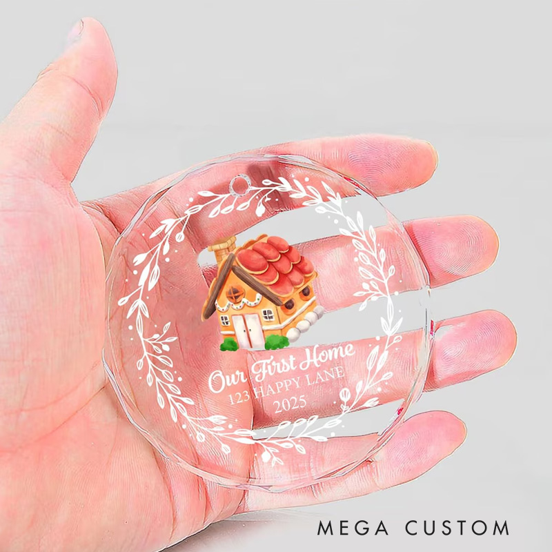 Personalized First Christmas in Our New Home Christmas Ornaments Custom Our New House Ornament New Home Ornament Our First Home Keepsake