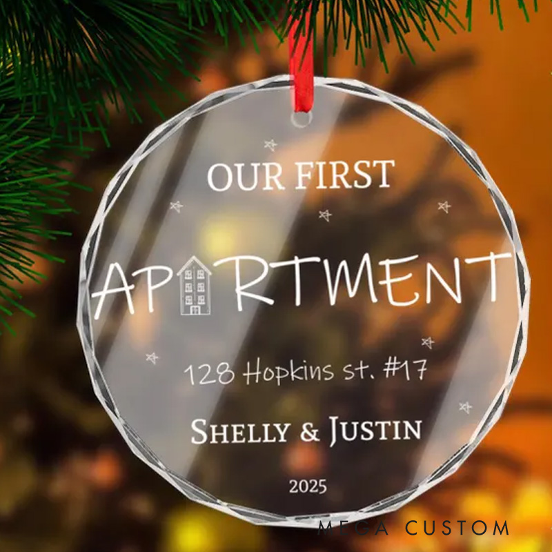 Personalized Apartment Ornament New Home Christmas Ornament 2025 Our First Christmas in Our New Home New Home Ornament Address Ornament