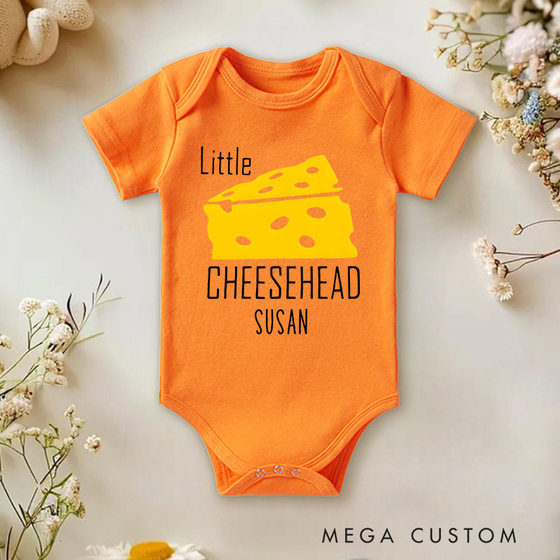 Personalized Little CheeseHead Baby Onesie Newborn Baby Gift
