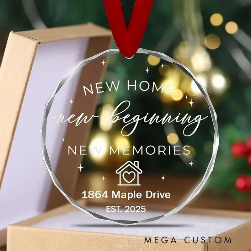 Personalized New Home Ornament Custom House Address Ornament Housewarming Gift New Home Owners Gift Idea New Home 2025 Ornament