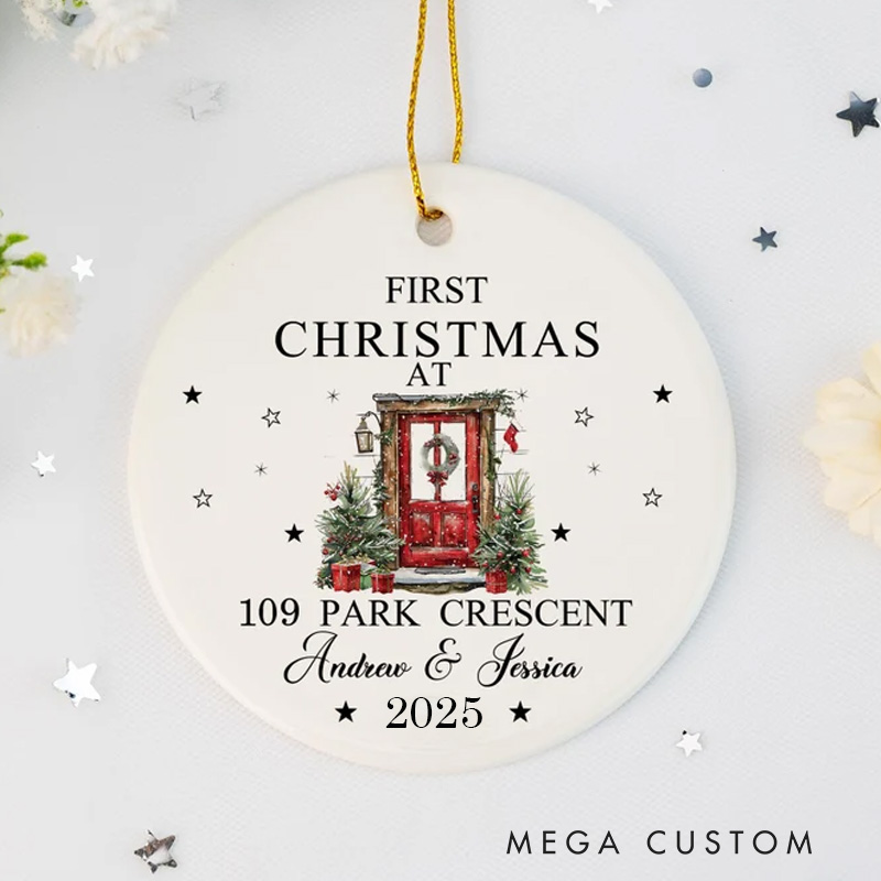 Personalized First Christmas in Our New Home Happy New Home Gift New Home Tree Decor Couples Gift New Home Keepsake Gift Housewarming Bauble Gift