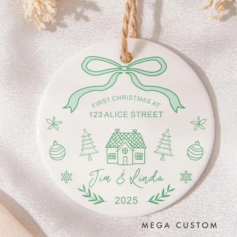 Personalised New Home Bauble Couple First Christmas Ornament New Home Keepsake Couple New House Gift First Christmas in Our New Home