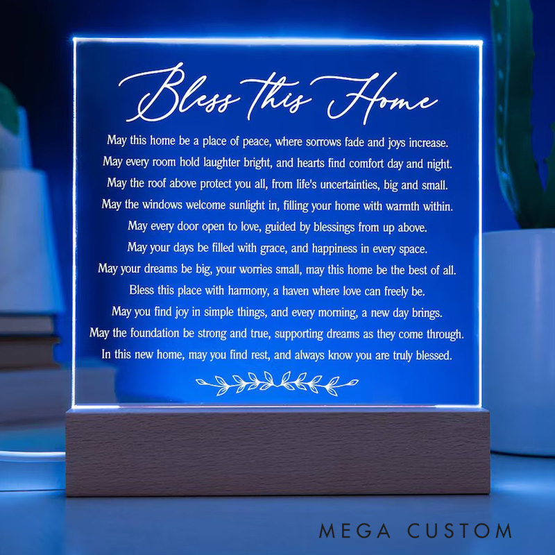 Personalized House Blessing Prayer Acrylic House Blessing Gift Housewarming Gift New Home New House Gift House Prayer Christian Housewarming Gift