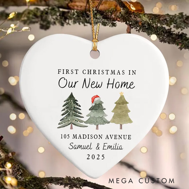 Personalized First Christmas In New Home Ornament 2025 First Home Christmas Ornament Our First Home Christmas Ornament Housewarming Gift